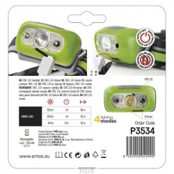 Inteligentní čelovka LP CREE LED s Li-Pol 1200 mAh a IR senzorem